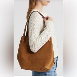 Madewell x Nordstrom Exclusive Boho Suede Leather Luxe Shopper Tote Bag Sold Out